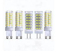 PromeLux 5PCS G4/G9 Base Corn LED Bulbs 230V 3W-15W Super Bright | G4 G9 Corn LED Bulbs Warm White 3000K Soft White Dimmable 12W Incandescent Replace, 360 Degree Beam Angle, Wide Voltage
