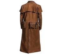 PROMENADE CHIC Veteran Ranger Vegas Cowboy Leather Armor Coat - Duster Ranger Coat