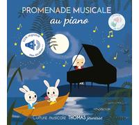 Promenade musicale au piano: Livre sonore bébé à toucher dès 6 mois avec grandes piles AAA alcalines incluses