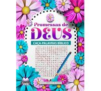 Promessas de Deus Caça-palavras bíblico: Puzzles impressos em grande formato com versículos das Escrituras para inspiração e encorajamento (Livros de puzzles com versículos bíblicos)