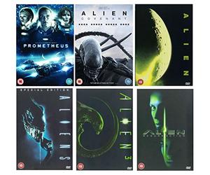 Prometheus to Alien - The Evolution 6 Movie Collection: Prometheus / Alien / Aliens / Alien 3 / Alien Resurrection / Alien Covenant