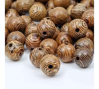 Prometis 200pcs 10mm Natural Sandalwood Round Beads Gorgeous Craft Handmade Polished Spacer Mala Pray Beads with Elastic Cord for Bracelets DIY Rosary Tasbih Jewelry Making