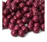 Prometis 200pcs 6mm Natural Sandalwood Round Beads Gorgeous Craft Handmade Polished Spacer Beads with Elastic Cord for Bracelets Necklace DIY Jewelry Making