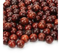 Prometis 200pcs 8mm Natural Sandalwood Beads Craft Polished Spacer Beads for DIY Jewelry Making