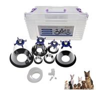 PROMEVET Veterinary Anesthesia Mask Set - 6 Sizes for Dogs/Cats/Birds/Pets - Anesthetic Accessory, Fits Standard Anesthesia Machines - Easy to Clean & Storage Box Included (Animal Use Only)