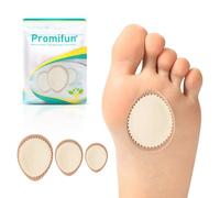 Promifun Corn Pads for Feet - 12 Count - Premium Felt Callus Cushions with Medical Adhesive - All-Day Pain Relief for Toes, Heels & Ball of Foot - Multi-Size, Beige