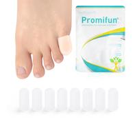 Promifun Silicone Toe Protectors for Women Men - 4 Pairs Gel Toe Caps Toe Covers - Toe Cushions and Protects Provide Relief from Missing or Ingrown Toenails, Corns, Blisters, Hammer Toes(4S)