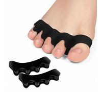 Promifun Toe Separators, 8 Pack Bunion Corrector for Women/Men, Toe Spacers, Foot Alignment - Dividers to Correct Bunions, Hammertoes, Relief Restore Feet - Black
