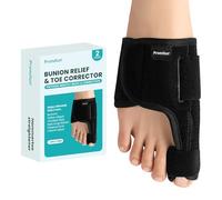 Promifun Toe Splint for Broken Toe - Big Toe Splint for Women & Men - Big Toe Support Brace for Day & Night Use - Bunion Corrector for Pain Relief - 1 Pair