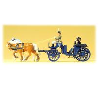 Prominent Persons in Horse Drawn Carriage Figure Set Preiser 24606