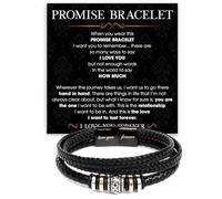Promise Bracelet For Him, To My Man Bracelet With Heartfelt Message Card & Elegant Box, Father's Day, Wedding, Anniversary, Christmas, Birthday Gift For My Boyfriend, Husband, Infinity Bracelet, no
