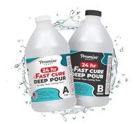 Promise Epoxy Fast Cure Deep Pour Resin - 1 Gallon, 24-Hour Demold Time, Crystal Clear, No VOCs, Self-Leveling, Water-Resistant, and UV-Resistant - Ideal for Coaster, charcuterie Board and More!