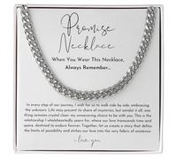 Promise Necklace For Him, Personalized Sentimental Meaningful Gifts For Boyfriend, Cool Boyfriend Necklace, To My Man Necklaces Gift, Silver Gold Cuban Link Chain For Men, Drummers Birthday Christmas