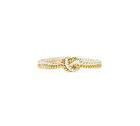 Promise Ring Gold And Silver Knot Ring Women's Light Feeling Fashion Jewelry (A, C)