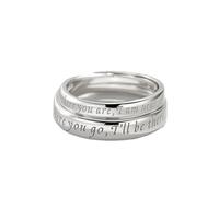 Promise Ring His and Hers 925 Rings Sterling Silver Oath Adjustable Popular for Couple Men Sister Valentines Day Jewelry