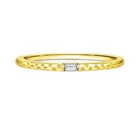 Promise Ring Real Ladies Wedding Bands White Gold 14K Au585 Size S 1/2 White Round 6.5mm Moissanite Stackable for Sister Elegant