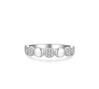 Promise Ring Size S 1/2 Women Unique Real Gold Anniversary Rings with Lab Grown Diamond Solid 14 Karat White Gold Wedding Bands for Wife