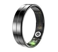 Promise Ring -Thin Smart Ring for Women & Men, Blood Oxygen, Sleep, and Activity, IP68, Health, Step Counter & Blood Pressure Tracking for iOS/Android (Silver, 9#) (BK2, One Size)