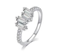 Promise Ring to Myself Heart Wedding Ring 14K White Gold Au585 Size T 1/2 Pink 8X8mm Lab Created Sapphire Stackable for Lesbian Modern
