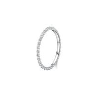 Promise Ring to Myself, Simple Promise Rings for Women Stackable Round Dots Silver 18K White Gold Size L 1/2