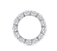 Promise Ring To Myself, Womens Rings Round White Gold 18.1K with White Moissanite Size P 1/2
