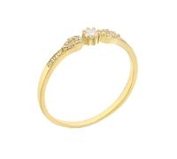 Promise Ring To Self, Mothers Ring for Women with Moissanite and Cubic Zirconia 18.1K Yellow Gold Size M 1/2