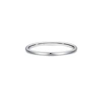 Promise Ring to Self, Silver Rings for Women Trendy Stackable Polished Band 18K White Gold Size I 1/2