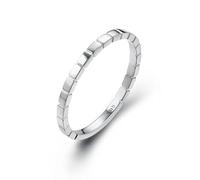 Promise Ring to Self, Wedding Ring Sets Round 9K White Gold Size O 1/2 Gift for Women