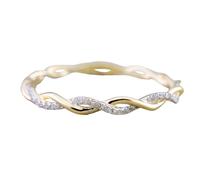 Promise Ring Wedding Ring Gold Tone Golden Rhinestone Spiral Pattern For Women Girls Size 6 11 (Gold, 9)