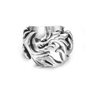 Promise Ring Women, Stainless Steel Wedding Bands for Women Silver Size N 1/2 18.7mm Vintage Dragon Custom Gifts for Wife Mother'S Day Jewelry