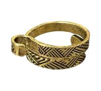 Promise Ring Women's Minimalist Adjustable Knit Crochet Ring Open Finger Band Stackable Boho Jewelry For Her (Gold, One Size)