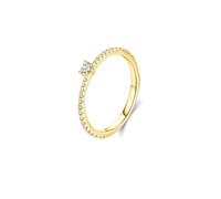 Promise Rings, Pretty Rings Gold Heart with Moissanite 14K Yellow Gold Size J 1/2 Women's Jewelry Sets