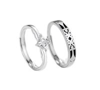 Promise Rings Sterling Silver, Silver Ring for Women The Princess and The Knight Adjustable