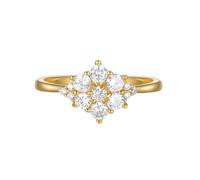 Promise Rings That Don'T Turn Your Finger Green 14K White Gold Wedding Band Au585 Size O 1/2 Round Moissanite Stackable for Sister Fashion