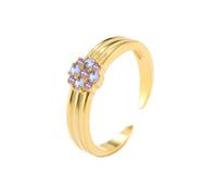 Promise Rings That Don'T Turn Your Finger Green Ladies Wedding Bands White Gold 9K Au375 Size M 1/2 Green Pink White Round Crystal for Sister