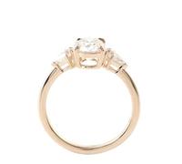 Promise Rings That Don'T Turn Your Finger Green Real Gold Rings Yellow 9K Moissanite Bee Shape with 4Claws Oval Shape Moissanite 3Ct Size R 1/2 Fashion for Sister Valentines Day Jewelry