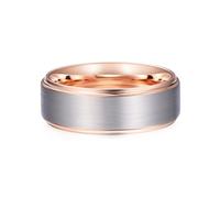 Promise Rings That Don'T Turn Your Finger Green, Womens Tungsten Rings Rose Gold Size N 1/2 Matte Brushed Custom Gifts for Wife Prom Jewelry