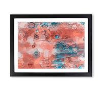 Promises In Abstract Modern Art Framed Wall Art Print, Ready to Hang Picture for Living Room Bedroom Home Office Décor, Black A2 (64 x 46 cm)