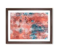 Promises In Abstract Modern Art Framed Wall Art Print, Ready to Hang Picture for Living Room Bedroom Home Office Décor, Walnut A4 (34 x 25 cm)