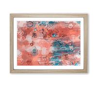 Promises In Abstract Modern Art Framed Wall Art Print, Ready to Hang Picture for Living Room Bedroom Home Office Décor, Oak A4 (34 x 25 cm)