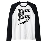 Promises Made Promises Kept Patriot Trump Raglan Baseball Tee