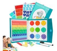 Promisety Magnetic Fraction Demonstration Book,Briskrhythm Callioperr Fraction Puzzle Educational Math Fraction Manipulatives, Magnetic Fraction Tiles for Elementary School,Notany More Boring Math (2)