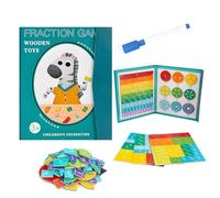 Promisety Magnetic Fraction Demonstration Book, Magnetic Math Master Set - 102 Pcs, Magnetic Fraction Tiles and Fraction Circles, Magnetic Score Disk Demonstrator (A)