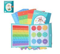Promisety Magnetic Fraction Demonstration Book, MagneticFraction DemonstrationBook, Montessori Magnetic Book Fraction Puzzle for Teaching Enhance Mathematical Skills (Rabbit)