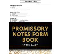 Promissory Note Form Book : Loan Agreement & Debt Repayment Templates | 60 Fillable Legal Forms for Lenders & Borrowers