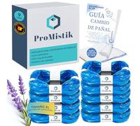 ProMistik 9 Refills Baby Diaper Bin Bags Compatible with Tommee Tippee, Diaper Genie, Angel Care & More, Lavender Scent, 44% More Capacity, Eco-Friendly