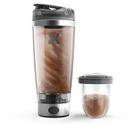 Promixx Pro Shaker Bottle - Refillable, Powerful for Smooth Protein Shakes - Includes Extra Storage - BPA Free, Tumbler 600ml (Silver White/Grey)