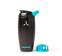 Promixx Pursuit Insulated Shaker Bottle - 550ml Double-Wall Stainless Steel Protein Mixer with Snap-Fit Agitator for Smooth Ice-Cold Shakes - Leak-Proof Gym Shaker Cup for Fitness - Black
