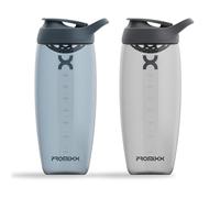 Promixx PURSUIT Protein Shaker Bottle 2-Pack - Premium Sports Shaker Bottles for Protein Mixes and Supplement Shakes - Midnight Blue, Graphite Gray, 950ml