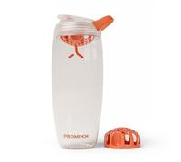 Promixx Pursuit Protein Shaker Bottle - 950ml Silent Snap-Fit Mixer for Lump-Free Shakes - Leak-Proof BPA-Free Ecozen Gym Shaker with Measurement Marks for Fitness and Travel - Clear